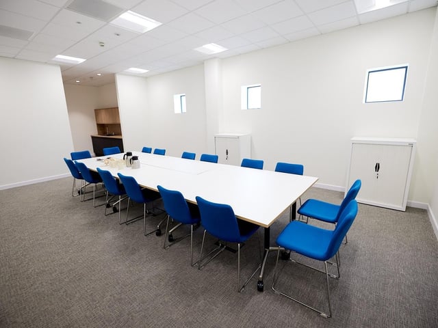 The jury room at the new coroner's court at Mulberry House, Merchant Gate, Wakefield.