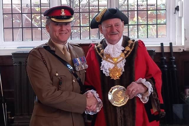 Godfrey Brooks was honoured at Wakefield Town Hall this week as the Royal Yorkshire Regiment celebrated its 20th anniversary.