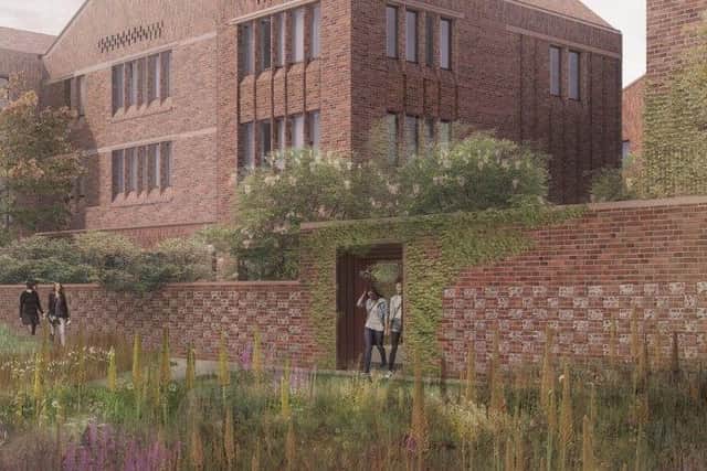 A CGI of the new Girls Boarding House at Winchester College