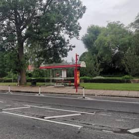 Image posted on Facebook of the bus stop. (Pic credit: Andrew Ward)