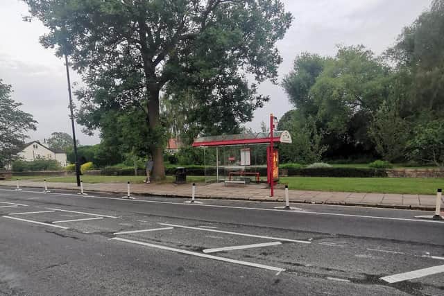 Image posted on Facebook of the bus stop. (Pic credit: Andrew Ward)