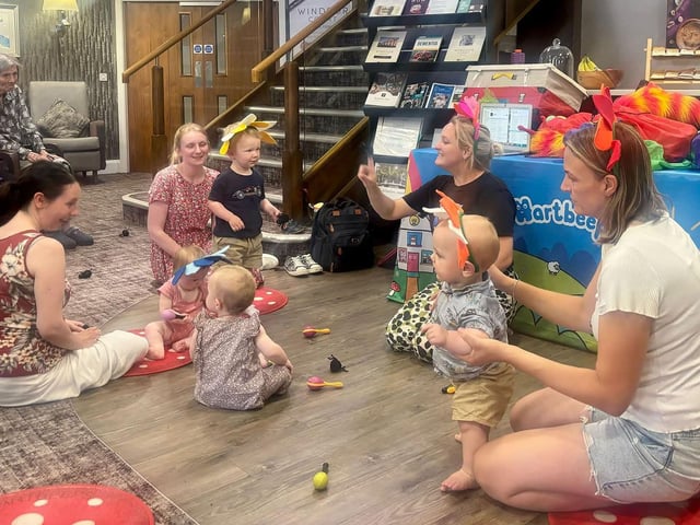 Hartbeeps Mums and Baby Group with residents from HC-One’s Windsor Court Care Home