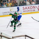 DECIDER: Brendan Sellan (left) celebrates his overtime winner against Leeds. Picture: Kev Bland/Knights Media.