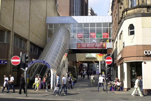 Remember this escalator, nicknamed the Smartie Tube, at Leeds Shopping Plaza on Albion Street in the city centre? Pictured in September 2002.