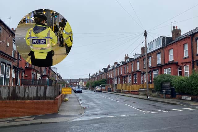A double street stabbing in Harehills has prompted a 24-hour police crackdown