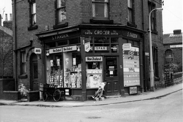 A grocer's shop on Green Road in March 1966.