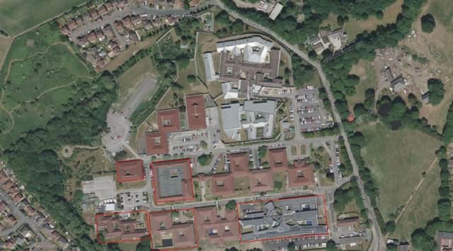 Plans have been submitted to install more than 600 solar panels on buildings at Fieldhead Hospital in Wakefield. Image: Lynx Sustainable Solutions.