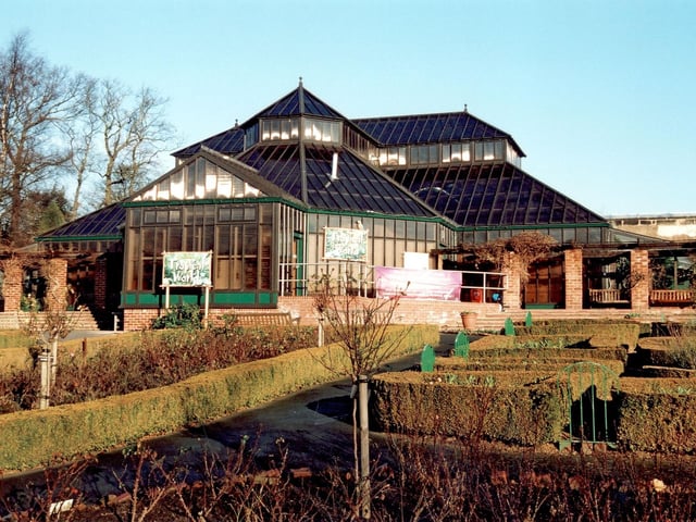 Tropical World in Roundhay Park. This building was originally the Coronation Garden greenhouse (part of Canal Gardens), built in 1911. A terrace and water feature were added, in 1981 and an aquarium in December 1981.