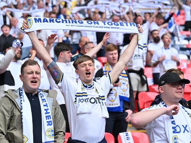 Leeds United's fans at Wembley