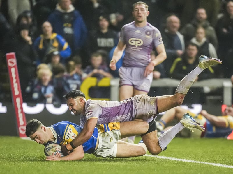 One of Rhinos' best wins of the season was a 12-10 home success againhst champions Wigan Warriors in March, when Jack Sinfield was among the try scorers.