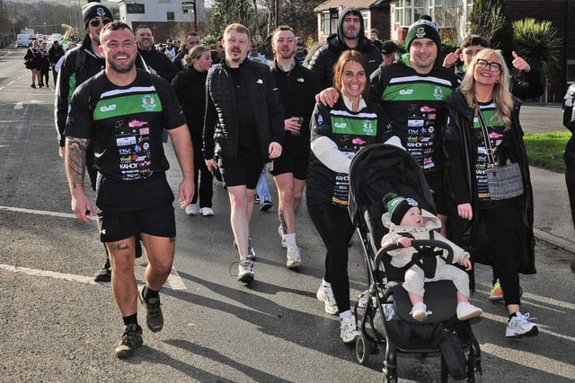 Walkers of all ages joined the hike, which began in Warrington on Friday.