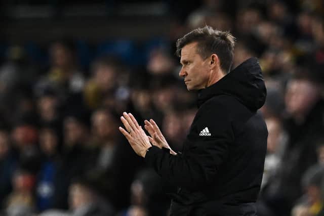 Leeds United's Jesse Marsch has clarified the situation around Adam Forshaw's absence from recent matchday squads (Photo by PAUL ELLIS/AFP via Getty Images)