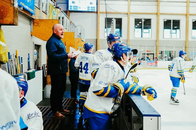 PRAISE: Leeds Knights' head coach Ryan Aldridge was full of praise for his players after their 3-2 defeat after a shootout against Milton Keynes on Sunday evening. Picture: Jacob Lowe/Knights Media.