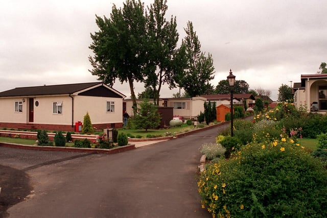 Some of the smart bungalows at Cliff Top Park at Garforth pictured in July 1996.