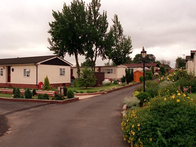 Some of the smart bungalows at Cliff Top Park pictured in July 1996.
