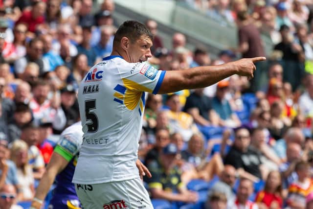 Leeds Rhinos' Ryan Hall was injured during the Magic Weekend win against Bradford Bulls. Picture by Callum Pilkington/SWpix.com.