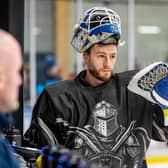 FOCUS: Leeds Knights' netminder, Sam Gospel. Picture: Ben Gordon/Knights Media