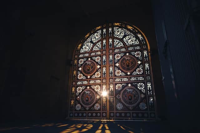 The impressive entrance to The Piece Hall, Halifax. Photo: Ellis Robinson