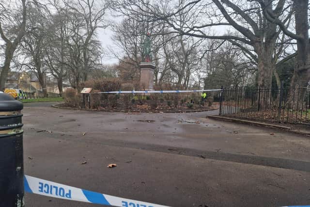 The police cordon on the edge of Woodhouse Moor, Leeds, on Thursday evening (Photo by National World)