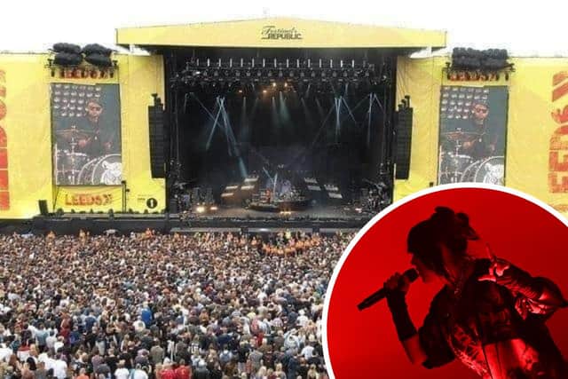 The headline acts for Leeds Festival 2023 have been announced, including Billie Eilish, inset right.