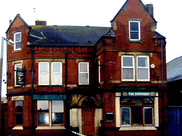 The Shepherd on Pontefract Lane, near the junction with Lavender Walk, and opposite Devon Terrace in Richmond Hill. The building has been converted into holiday rental apartments, named 'The Shepherd'.