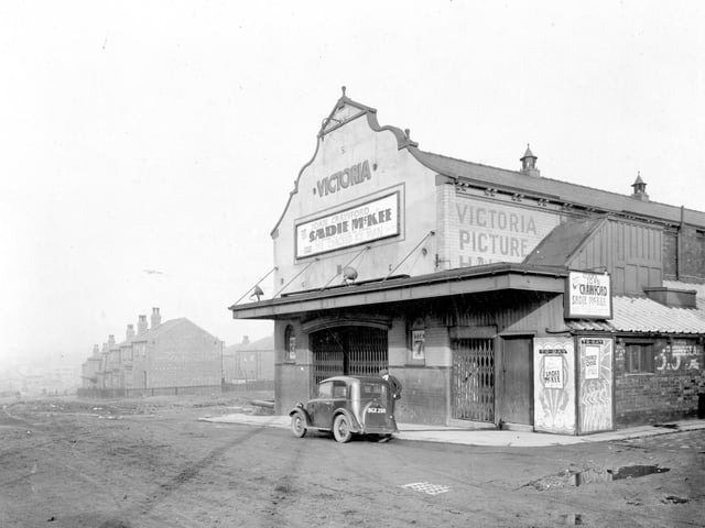 The Victoria Picture Hall on Glenthorpe Crescent pictured in Febraury 1935. It seated 510 people, opening on October 25, 1912. In 1937 it was demolished and new star cinema built to replace it, film being shown in this view was Joan Crawford in 'Sadie McKee'