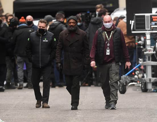 Samuel L. Jackson was pictured filming in Leeds City Centre as Marvel's Secret Invasion shot scenes in city. Jackson was filming alongside Game of Thrones' Emilia Clarke and Oscar-winner Olivia Colman.