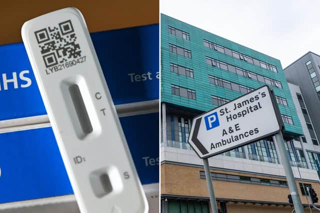 Covid rates in Leeds are rising at St James' Hospital, according to new figures.