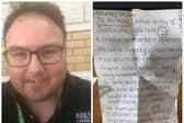 M&S Leeds employee Michael Chappell received a "heartwarming” letter from a customer (Photo by Michael Chappell)