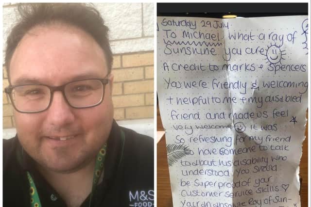 M&S Leeds employee Michael Chappell received a "heartwarming” letter from a customer (Photo by Michael Chappell)