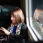 Shadow chancellor Rachel Reeves travels to London by train after visiting the Workshed Foundry in Swindon, Wiltshire with Labour leader Sir Keir Starmer where they met with a group of women entrepreneurs at a networking event, highlighting Labour's support for SMEs and entrepreneurs. Picture date: Friday November 18, 2022.