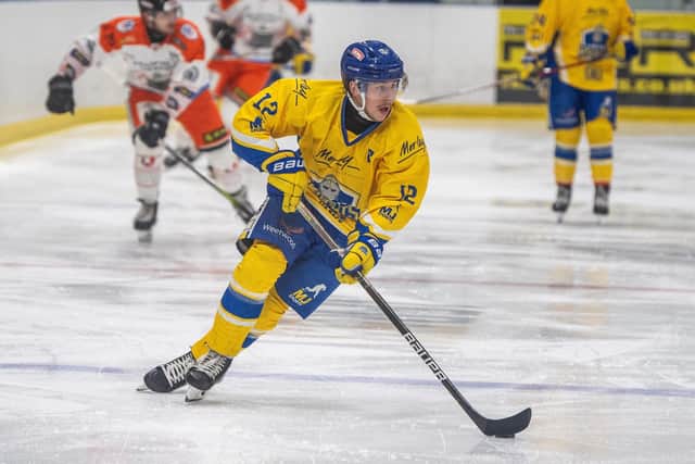LEADING MAN: Leeds Knights' captain is the leading goal-scorer in NIHL National this season, but third in the overall points-scoring list. Picture:Tony Johnson.