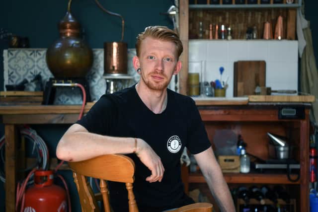 Pictured: Ellis Morton who owns Whitewood Distilling Co in Headingley.