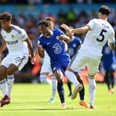 AWARENESS: Of the rivalry between Leeds United and Chelsea from Tyler Adams, second left, pictured during August's Premier League clash between the Whites and Blues at Elland Road. Photo by Michael Regan/Getty Images.