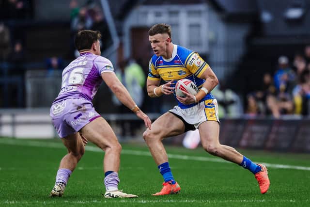 Ash Handley will make his 200th Super League appearance when Leeds Rhinos visit Warrington Wolves this evening. Picture by Alex Whitehead/SWpix.com.