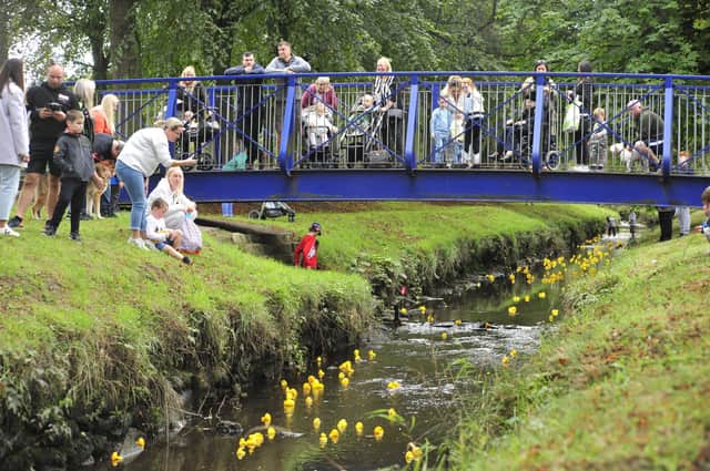 Grangemouth residents and visitors enjoy the town's first duck race for two years