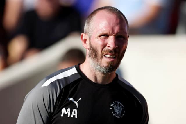 IMPRESSED: Blackpool boss Michael Appleton, pictured prior to Thursday evening's pre-season friendly between Leeds United and his Tangerines side at LNER Community Stadium in York.