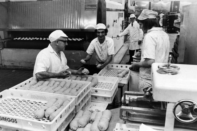 Inside Thurston Bakery - which claimed to boast the best in technology, hygiene and congenial working conditions - at Bramley in October 1974.