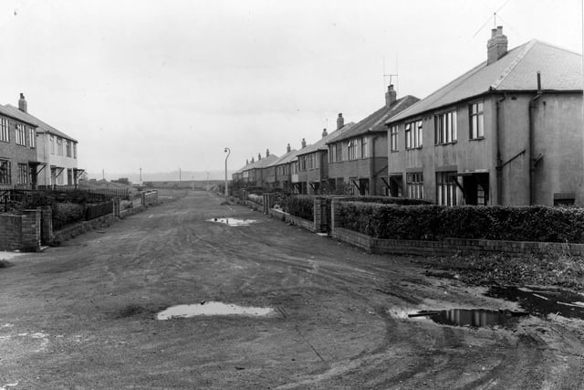Looking west along Blakeney Grove towards Old Run Road in August 1954.