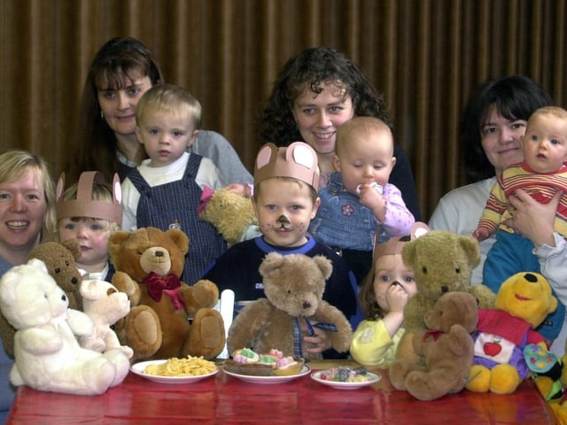 A Teddy Bears picnic was held to celebrate the launch of a new mums and tots group at City Evangelical Church on Cemetery Road in October 2002.