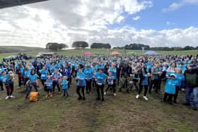 Walkers at Temple Newsam get ready for the event. (Pic: Steve Riding)