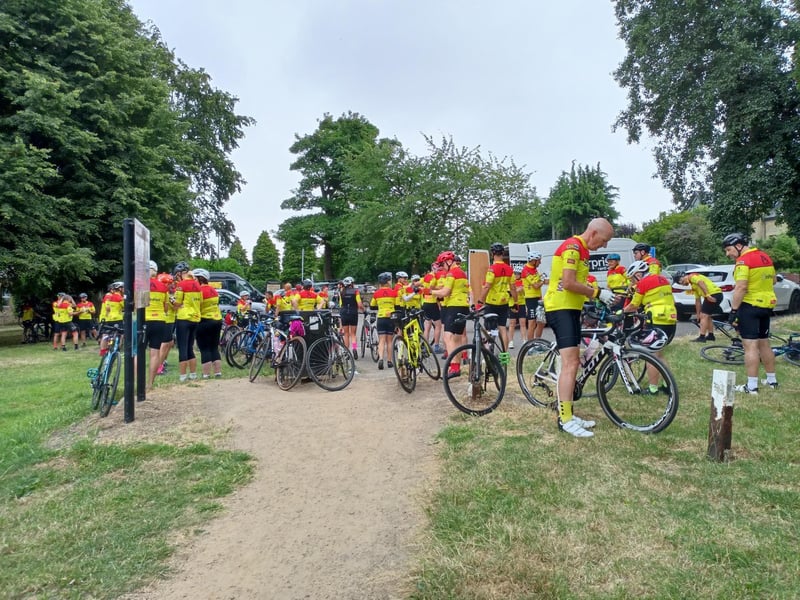 The cyclists in Thornhill.