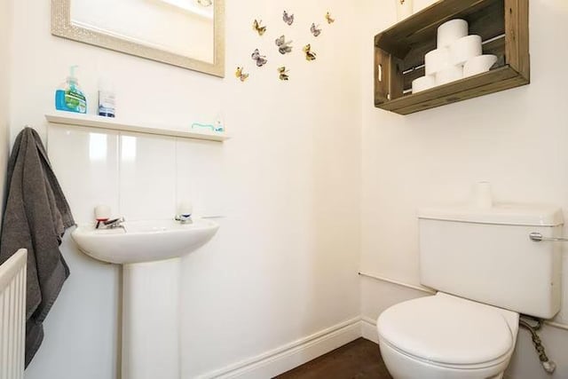 The property, which is currently on the market for £250,000, even has a separate downstairs toilet.