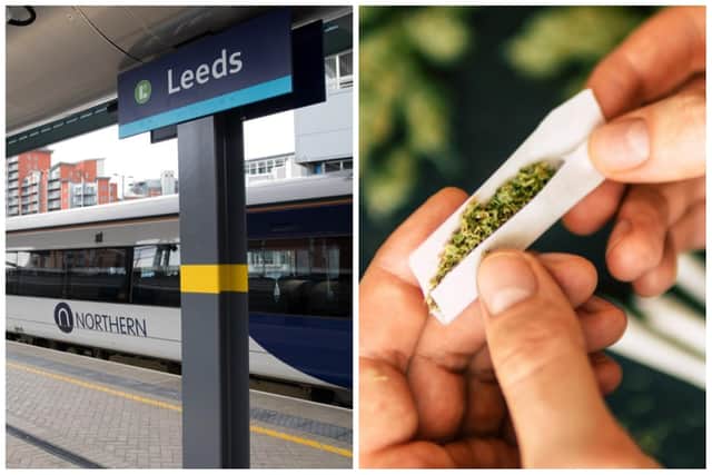 Carruthers was pulled off the train at Leeds because of the smell of cannabis.
