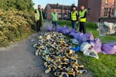 The operation in Hunslet Moor saw more than 500 beer cans collected in one day.