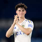 LOVING IT: Seventeen-year-old Leeds United midfielder Archie Gray, pictured after victory against Shrewsbury Town in the Carabao Cup first round at Elland Road. 
Photo by George Wood/Getty Images.
