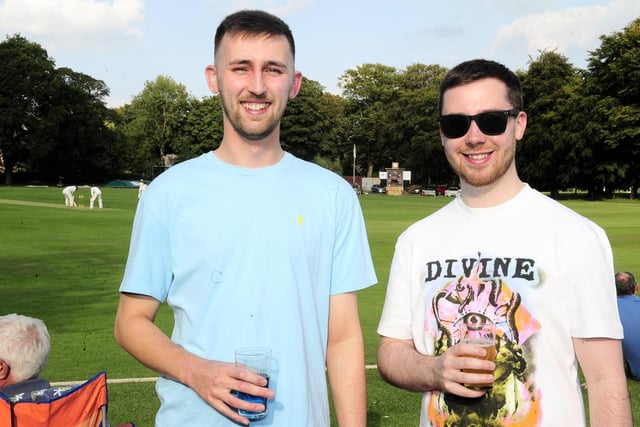 Joe Spurr and Dan Tulip raised a glass to the celebrations as cask ales and fruity ciders were served up.