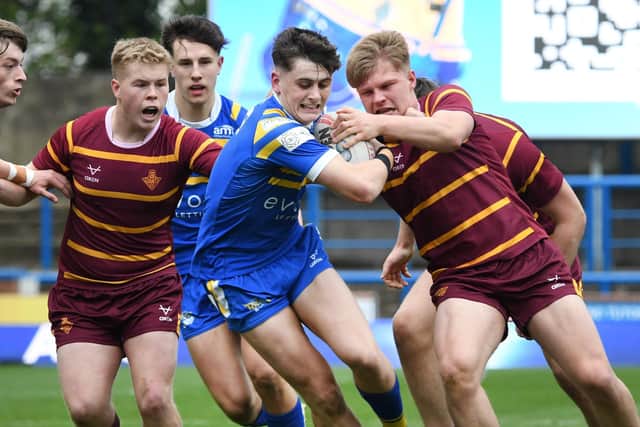 Teenager George Brown has moved to the fringe of Leeds Rhinos' first team squad this year after impressing in the lower grades. Picture by David Harrison.