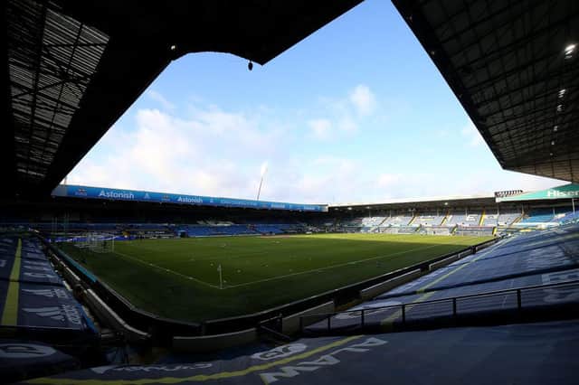 Elland Road finally looks to be coming to FIFA 21 following leaks on social media. (Photo by Nigel French - Pool/Getty Images)