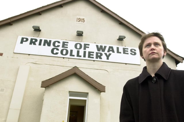 Yvette Cooper, MP for Pontefract and Castleford, at the Prince of Wales Colliery, after it was confirmed it would close. Pictured on January 30, 2002.